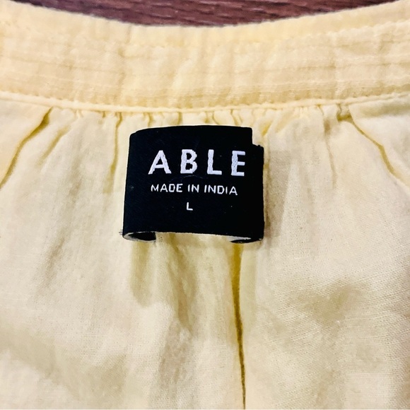 Able Jane Maxi Dress Granny Prairie 3/4 Sleeve Pockets Tiered Cottagecore Lined - Picture 8 of 12